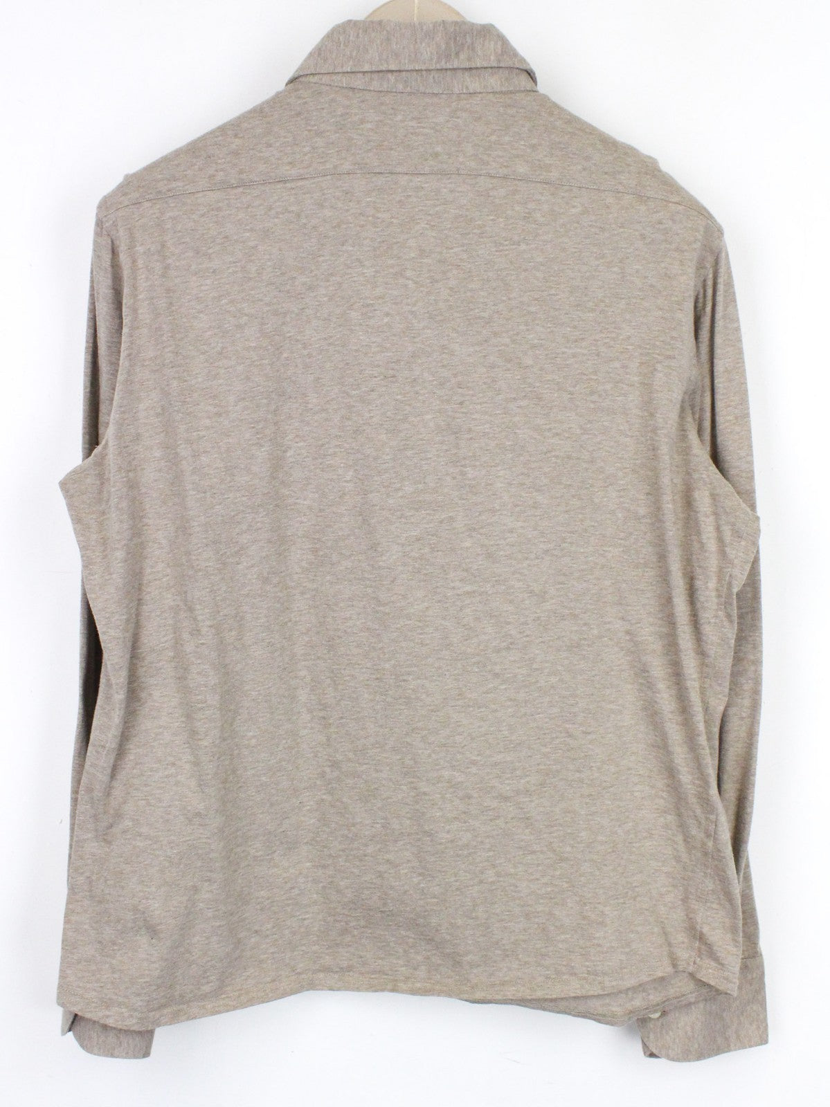 SUITSUPPLY Men's Cutaway Shirt 41/16-42/16.5 Slim Brown Casual Melange Polo