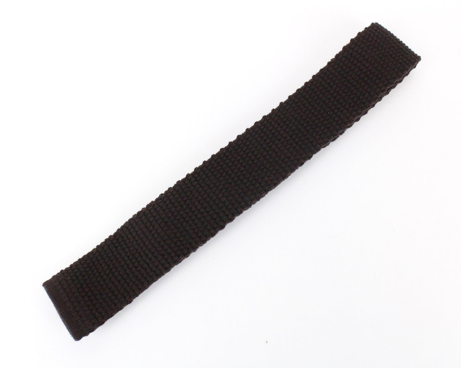 SUITSUPPLY Men's Tie ~150x4.5 cm Brown Wool Knit Squared-End Formal