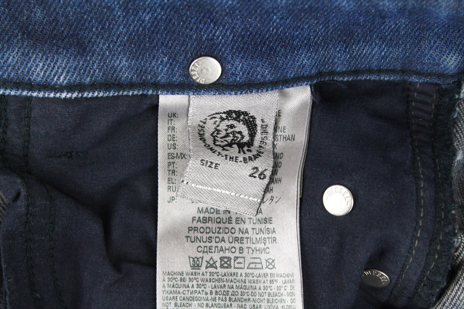 DIESEL D-Rifty 0870I Women's Jeans W26/L32 Blue Zip Fly Low Waist Stretch