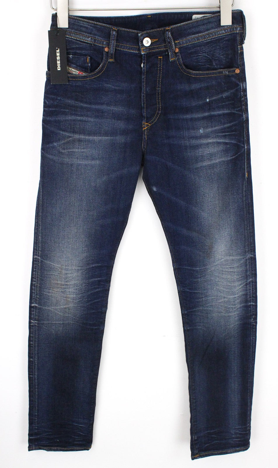 DIESEL Buster 069AH Men's Jeans W27/L30 Blue Slim Tapered Distressed