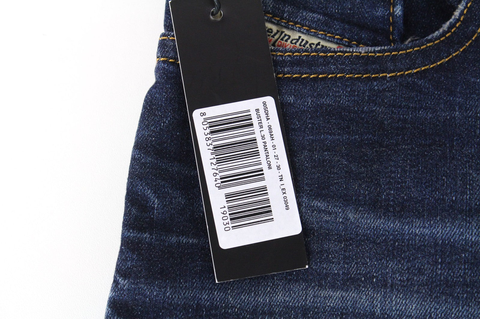 DIESEL Buster 069AH Men's Jeans W27/L30 Blue Slim Tapered Distressed