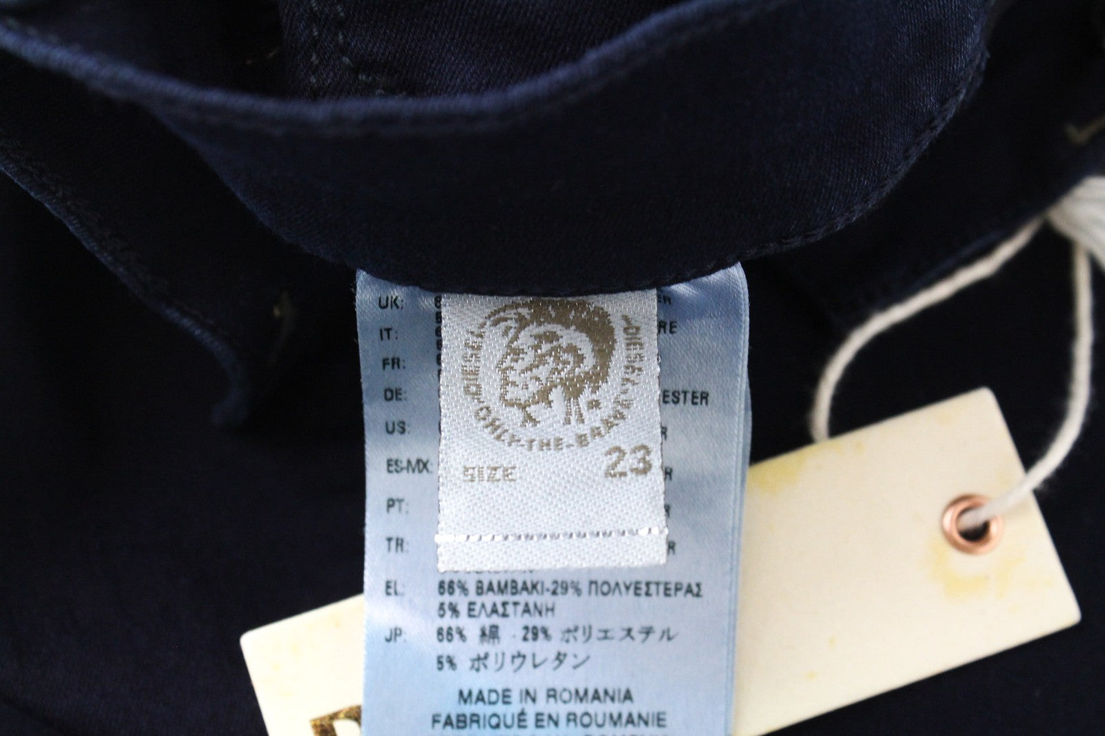 DIESEL Livier 0881B Women's Jeggings W23 Blue Stretch Fit Super Slim