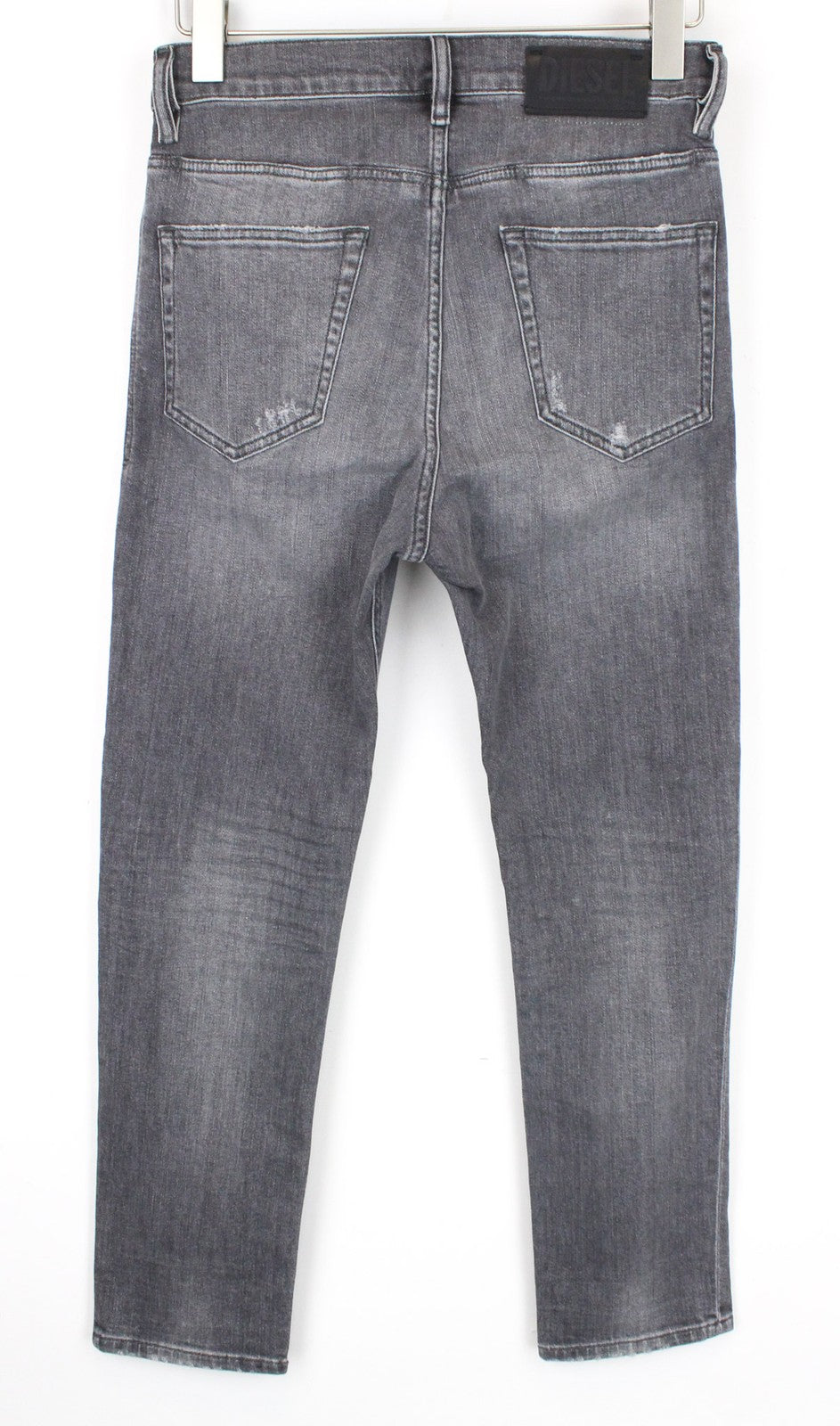 DIESEL D-Eetar 0890F Men's Jeans W27/L30 Grey Ripped Cotton Tapered Fit