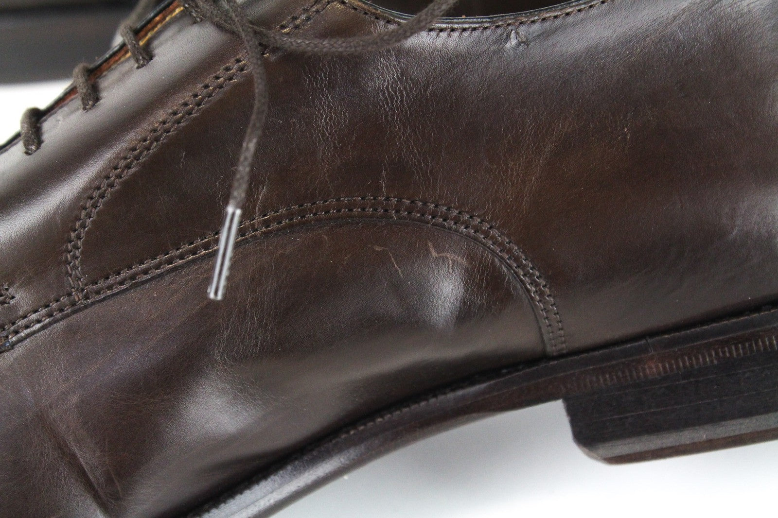 SUITSUPPLY Men's Formal Shoes EU44.5/UK10.5 Oxford Dark Brown Leather