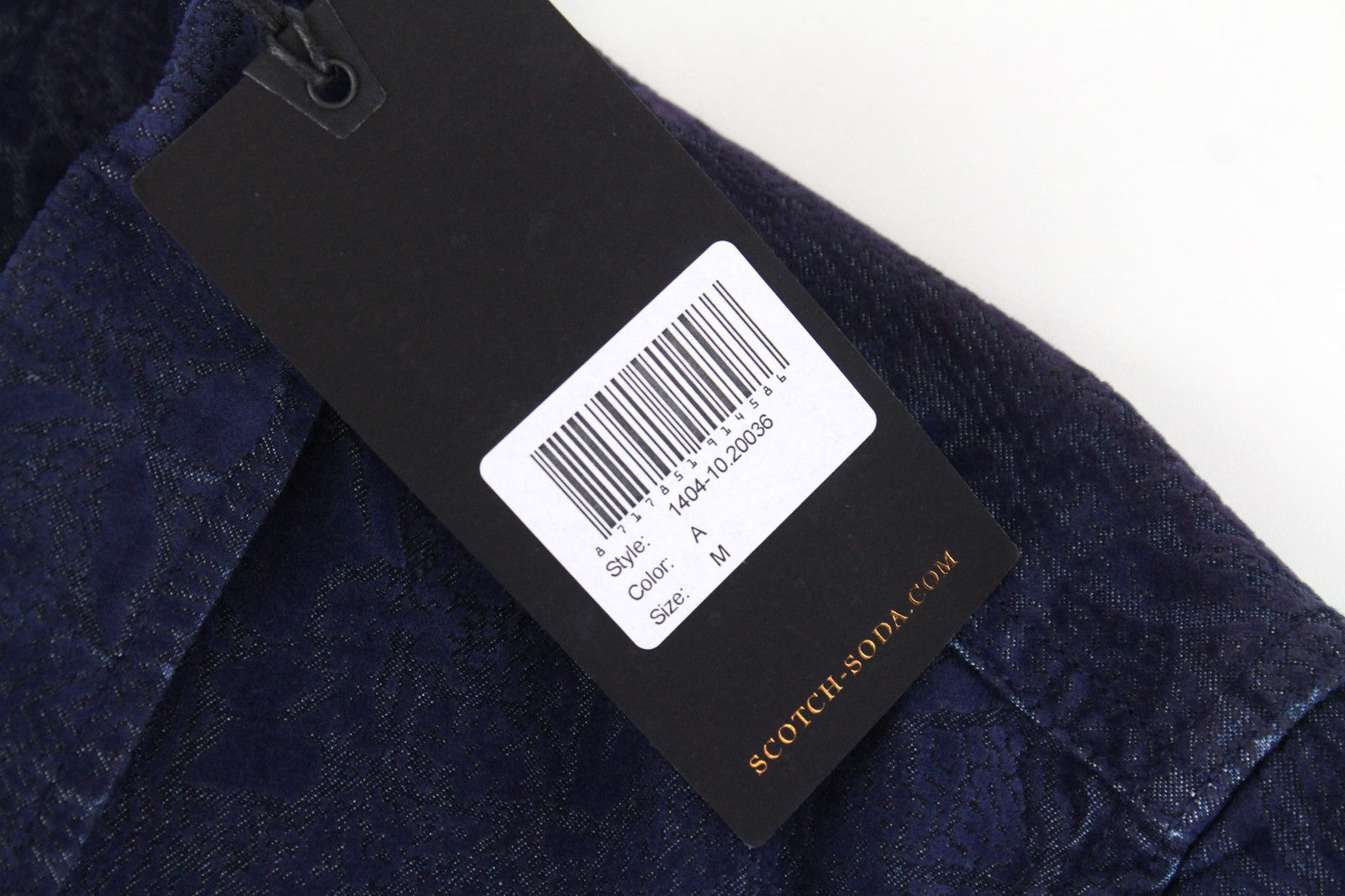 SCOTCH & SODA Men's M Shirt Dark Blue Cotton Melange Twill Classic