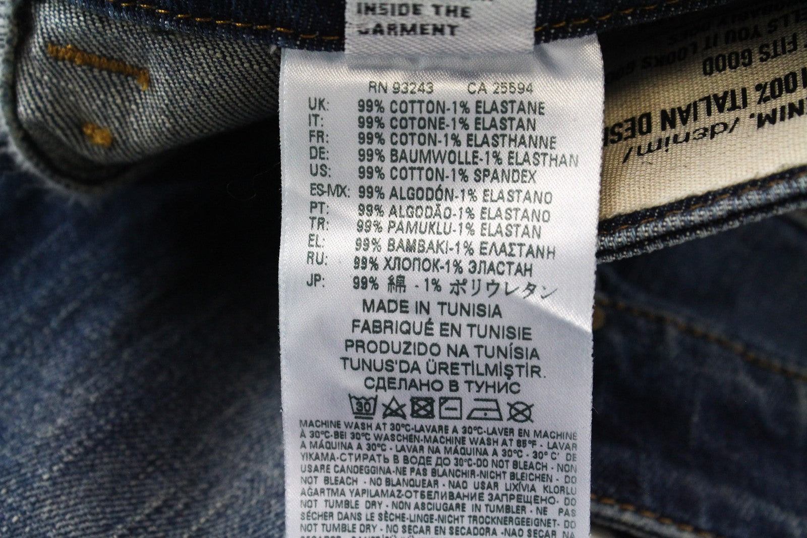 DIESEL D-Earlie 089AR Women's Jeans W23/L30 Blue Cropped Cotton Stretch