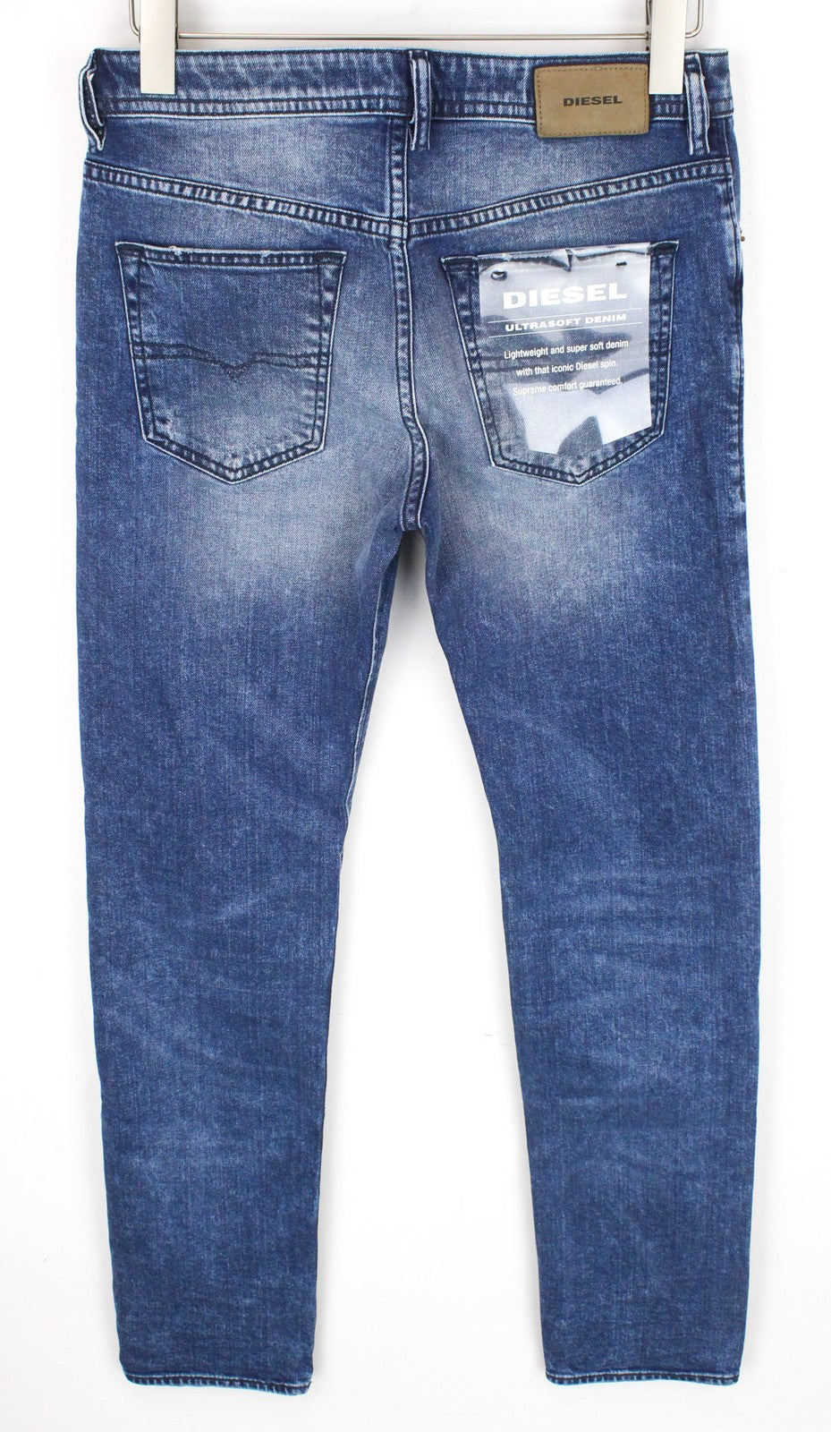 DIESEL Buster 081AQ Men's Jeans W29/L32 Blue Slim Tapered Distressed