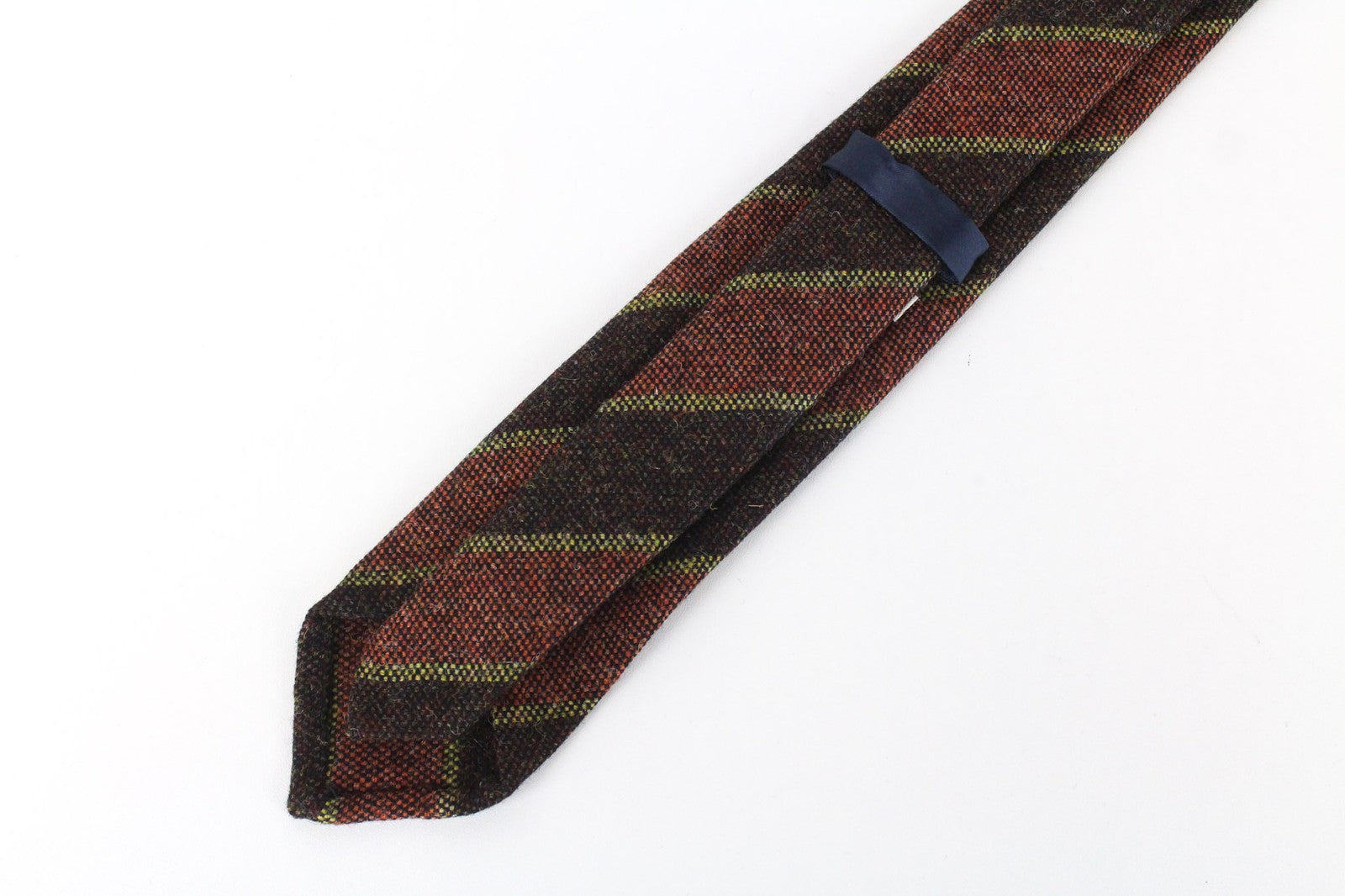 SUITSUPPLY Men's Tie ~150x8 cm Brown Wool Striped Pointed-End Formal