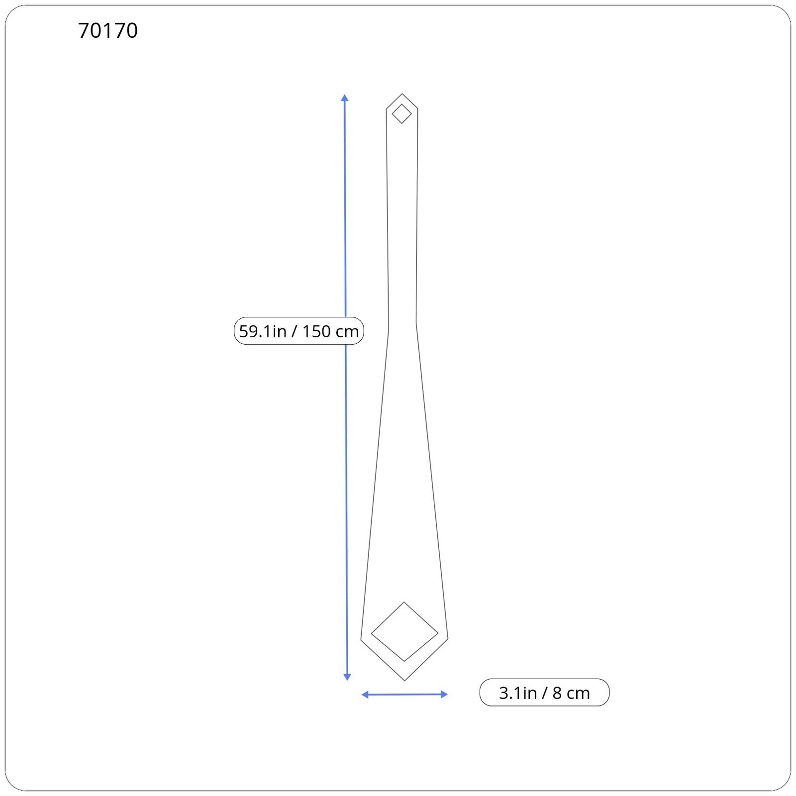SUITSUPPLY Men's Tie ~150x8 cm Brown Wool Striped Pointed-End Formal