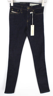 DIESEL Skinzee 0813C Women's W23/L32 Super Slim Stretch Skinny Blue Jeans