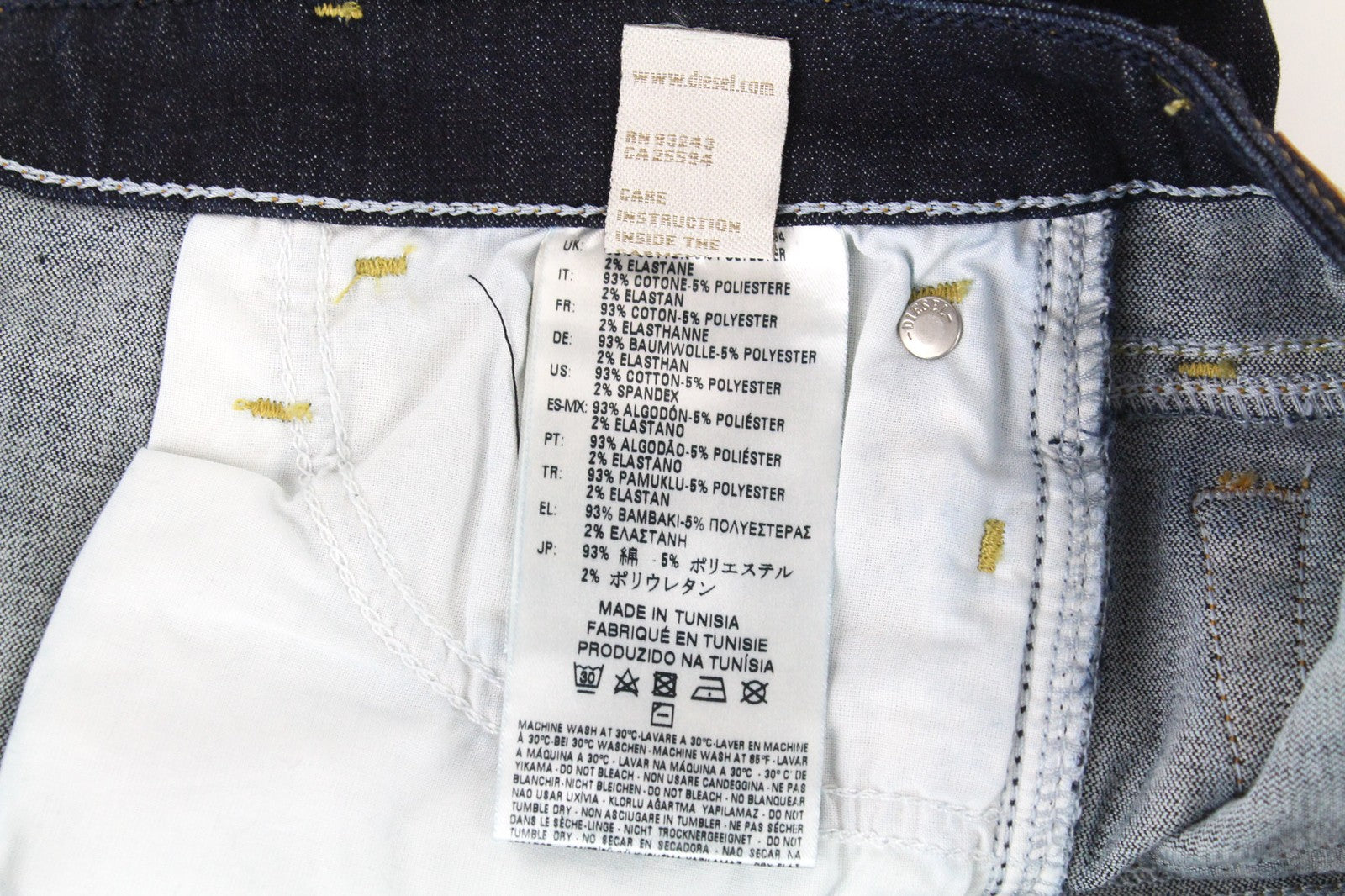 DIESEL Skinzee 0813C Women's W23/L32 Super Slim Stretch Skinny Blue Jeans