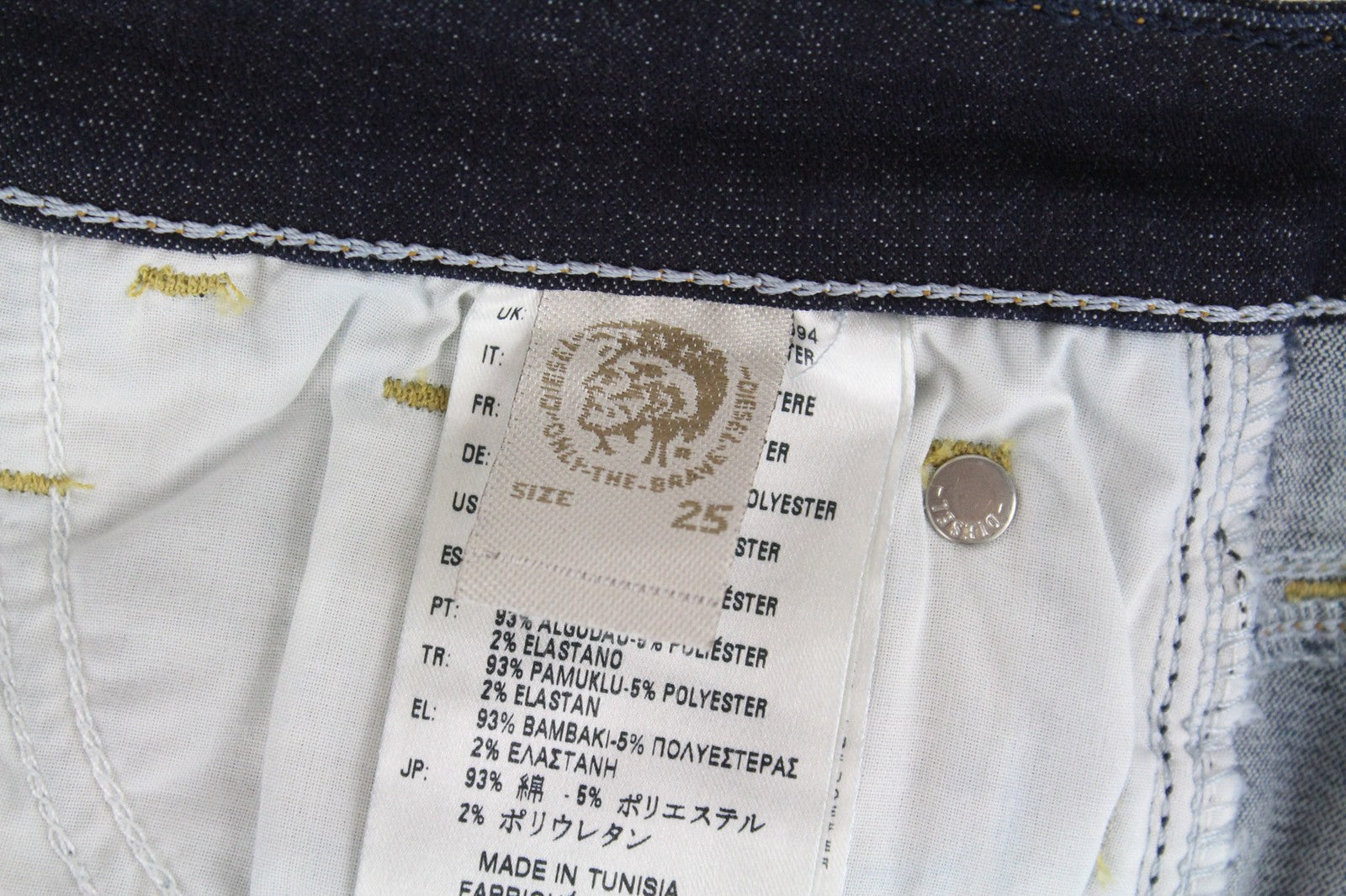 DIESEL Skinzee 0813C Women's W25/L32 Skinny Fit Mid Blue Stretch Jeans