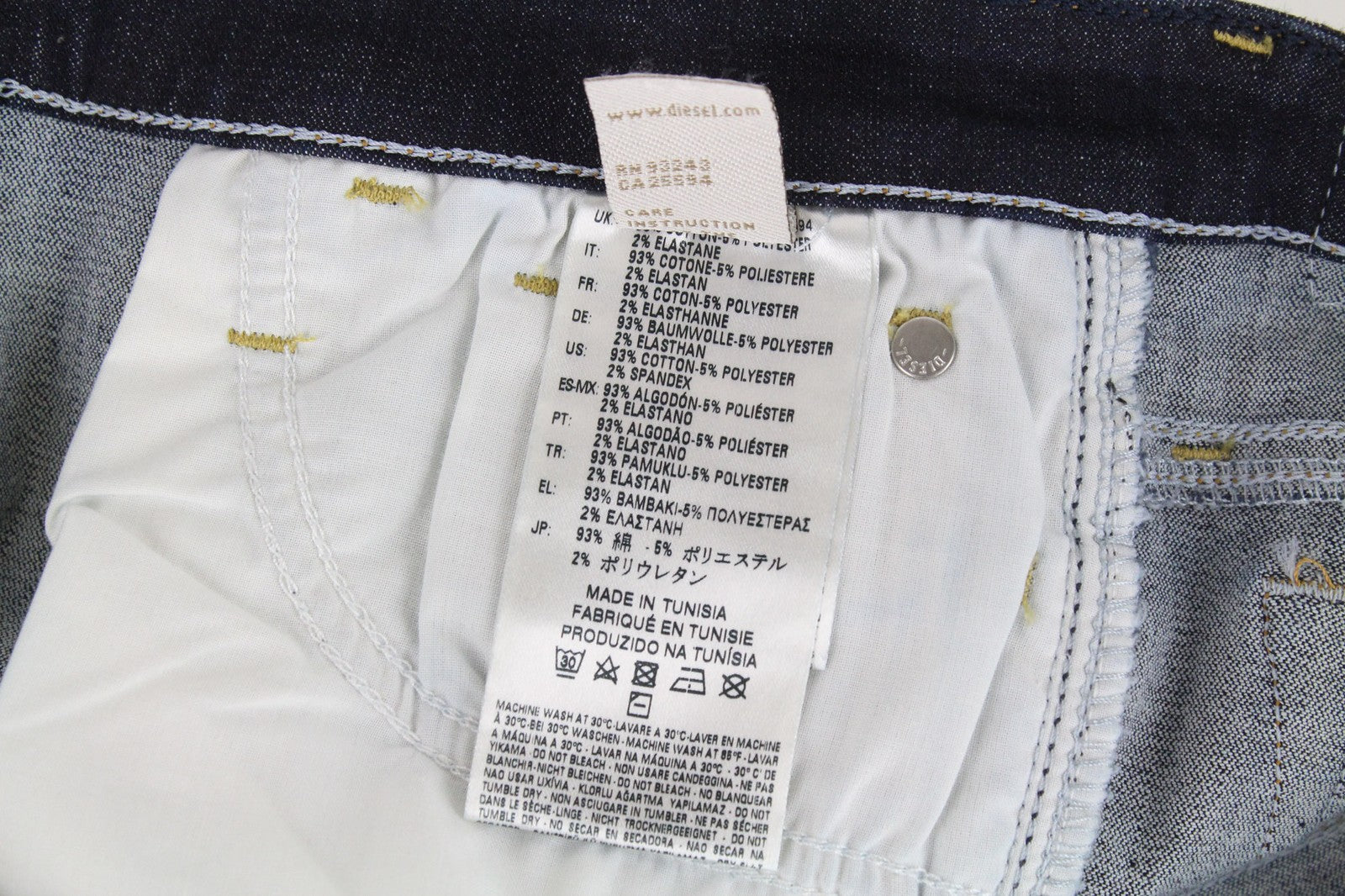 DIESEL Skinzee 0813C Women's W25/L32 Skinny Fit Mid Blue Stretch Jeans