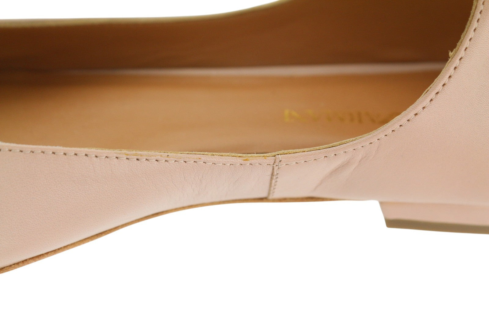 EMPORIO ARMANI X3D224 Women Flats EU37 Light Pink Square Toe Ballerina Casual