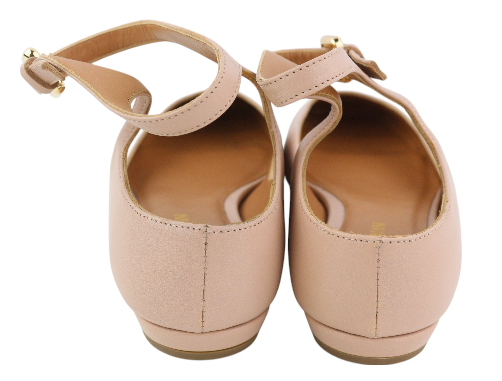 EMPORIO ARMANI X3D224 Women Flats EU37 Light Pink Square Toe Ballerina Casual