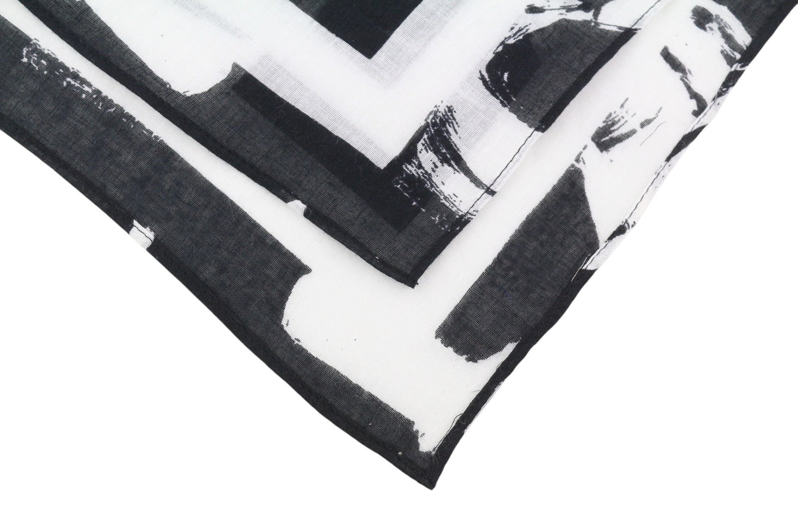 ANTONY MORATO Women Scarf OS Black White Cotton Pattern Wrap Casual Unisex