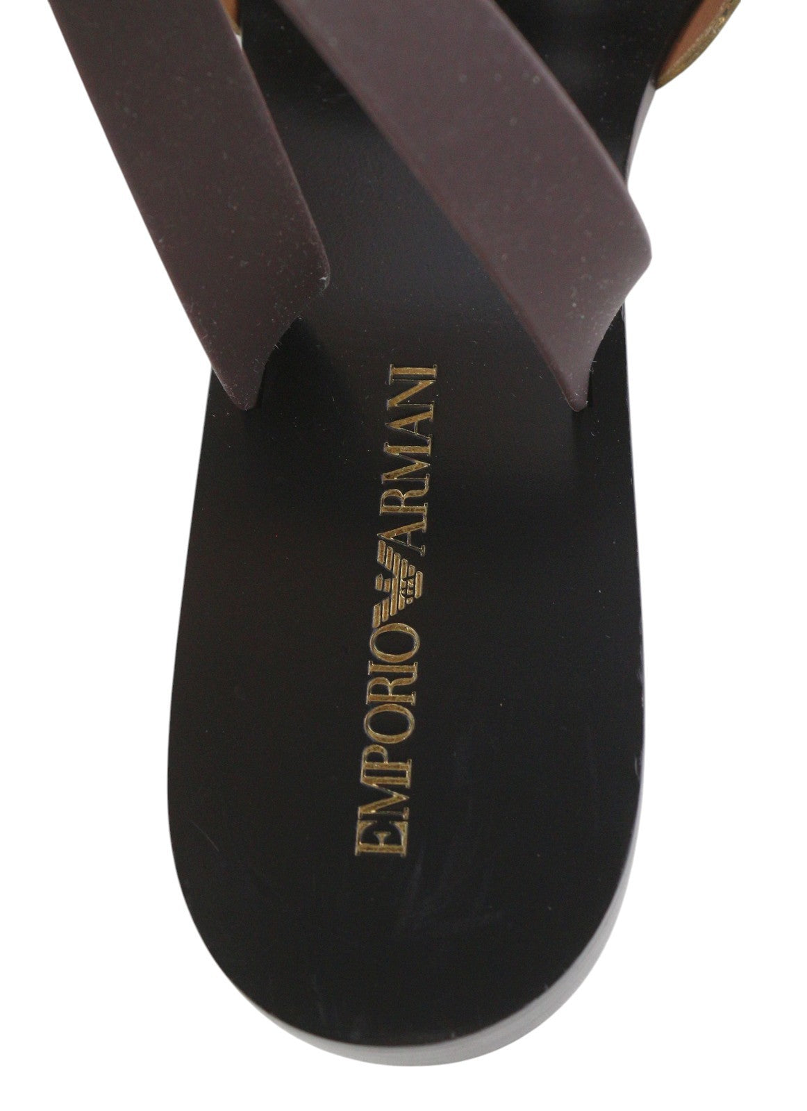 EMPORIO ARMANI X3D255 Women Flats EU37 Shiny Gold Slip On Pointed Toe Casual