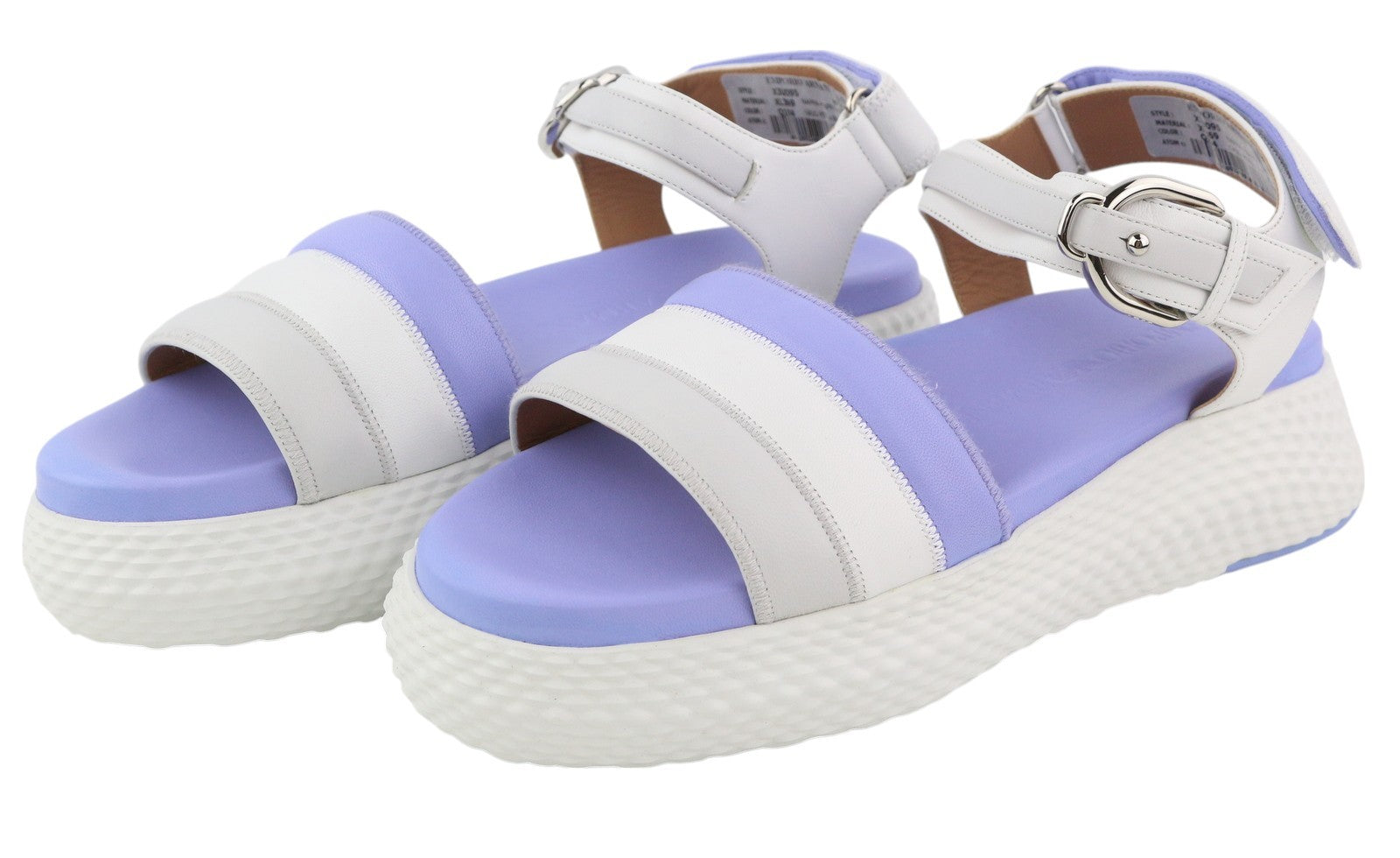 EMPORIO ARMANI X3U095 Women Sandals EU37 Purple Open Toe Platform Sole RRP€329