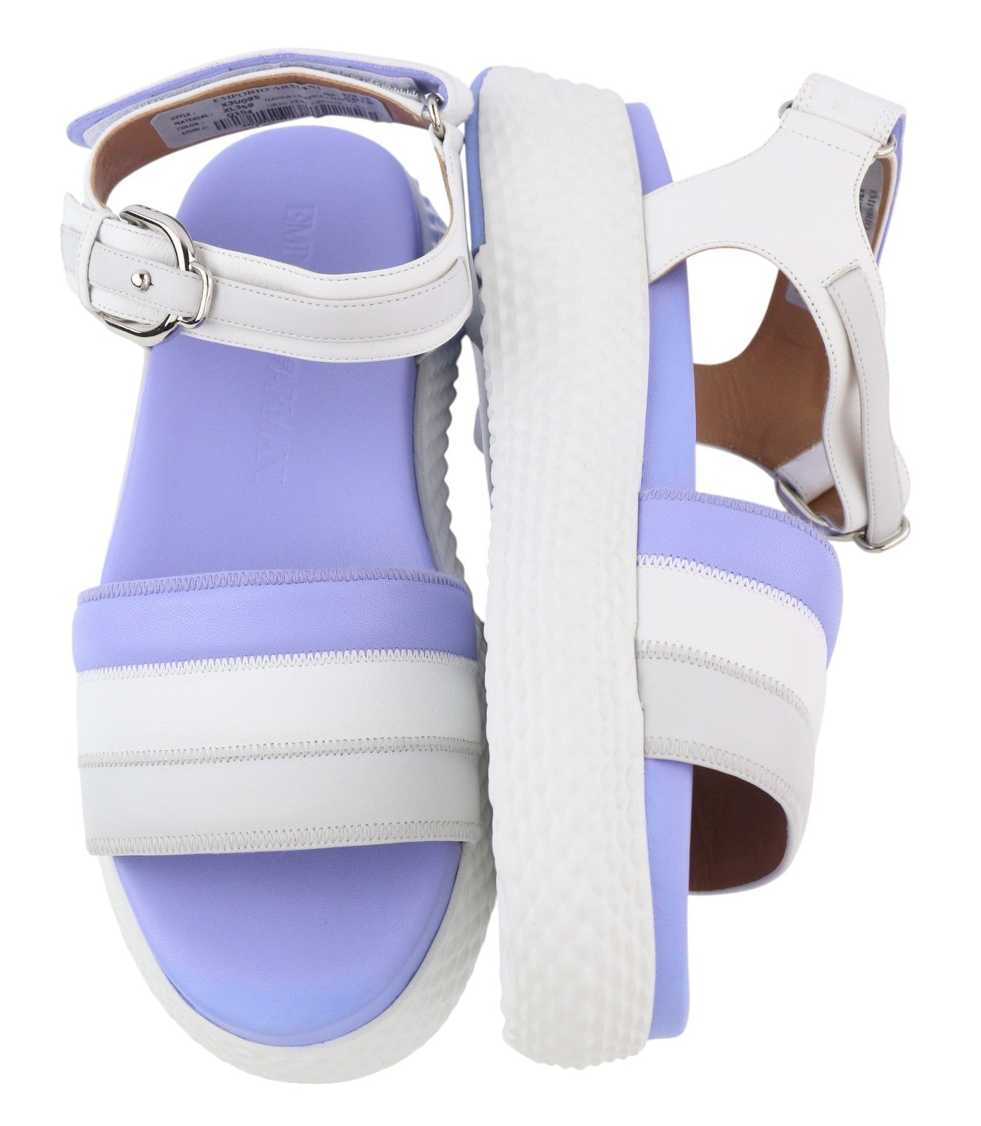 EMPORIO ARMANI X3U095 Women Sandals EU37 Purple Open Toe Platform Sole RRP€329