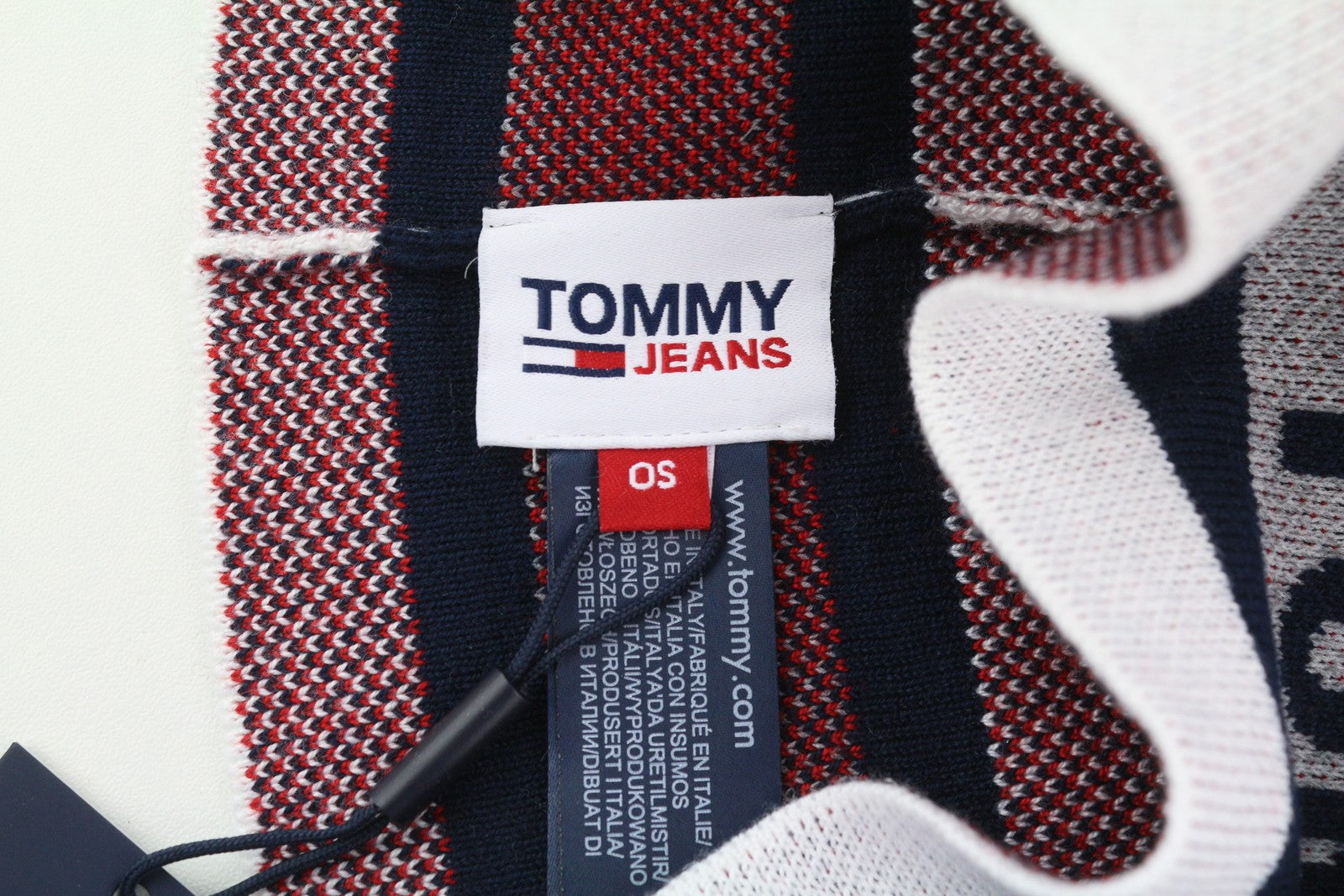 TOMMY HILFIGER Casual Utility Beanie Men Hat OS Coloured Tight-Knit Logo Casual