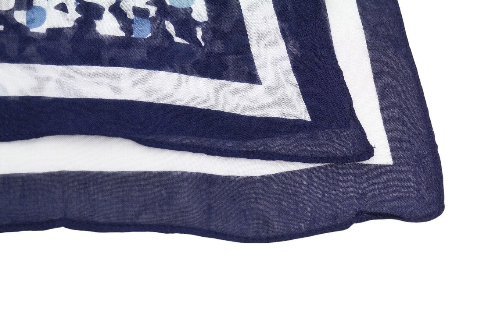 ANTONY MORATO Women Scarf OS Blue White Pattern Cover Up Wrap Casual Beach