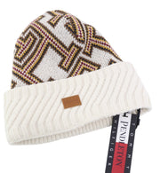 TOMMY HILFIGER TH P Beanie Women Hat OS Colourful Wool Blend Knit Pendleton