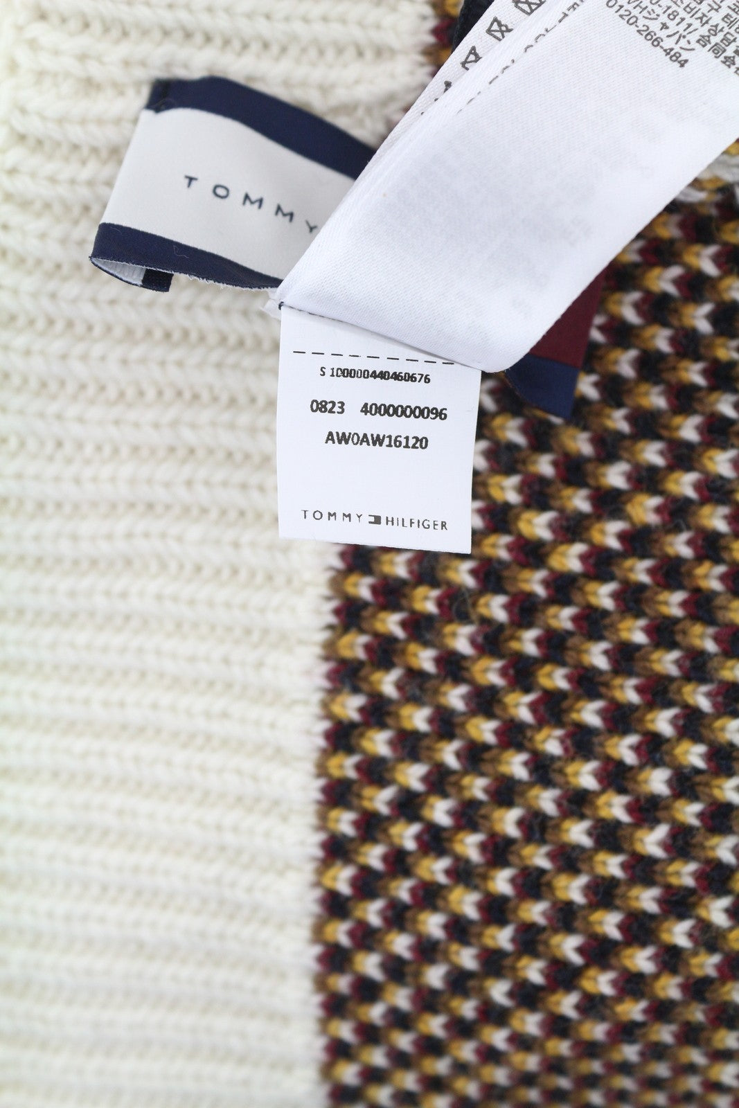 TOMMY HILFIGER TH P Beanie Women Hat OS Colourful Wool Blend Knit Pendleton