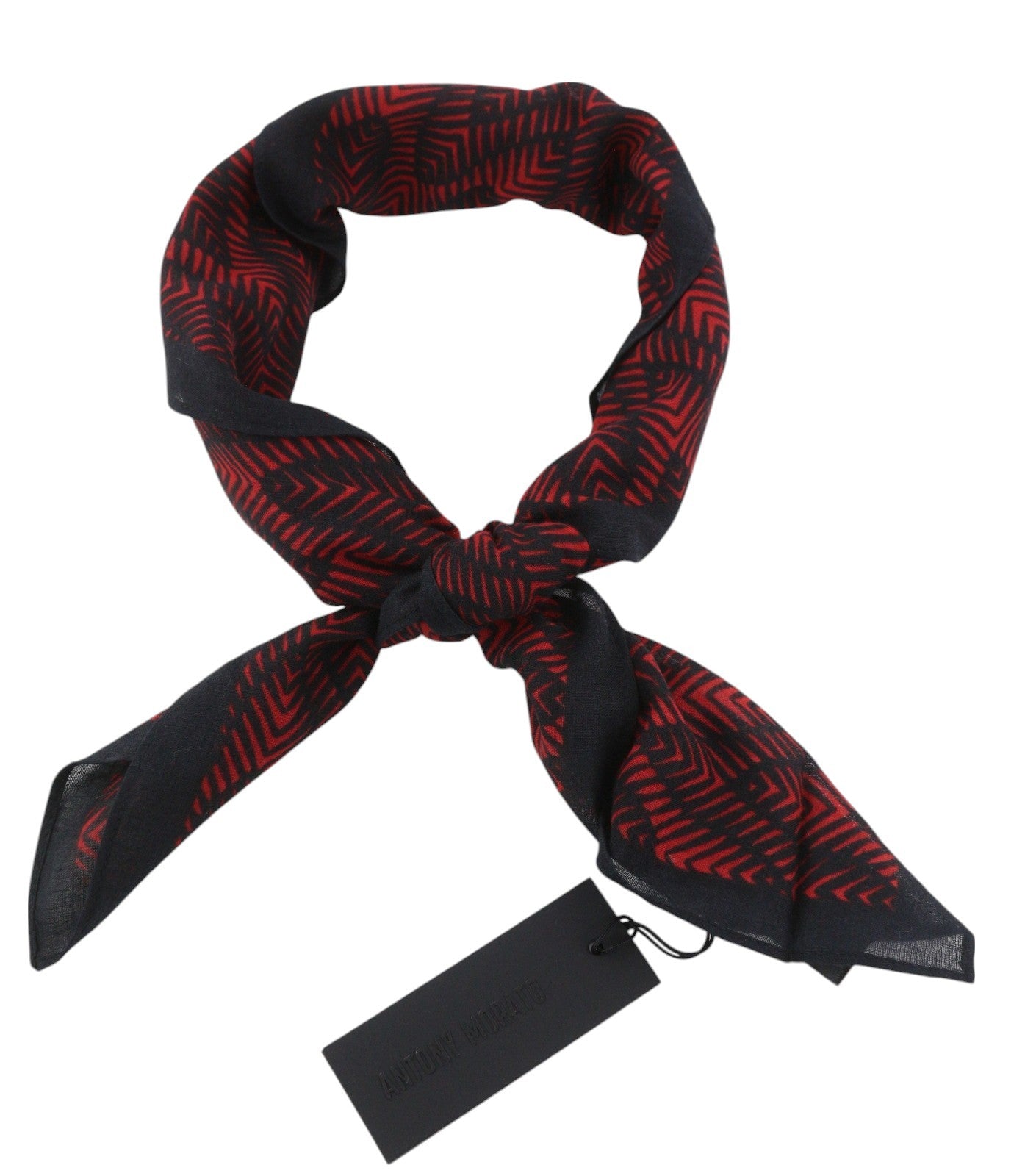 ANTONY MORATO Women Scarf OS Burgundy Cotton Patterned Wrap Casual Dark Unisex