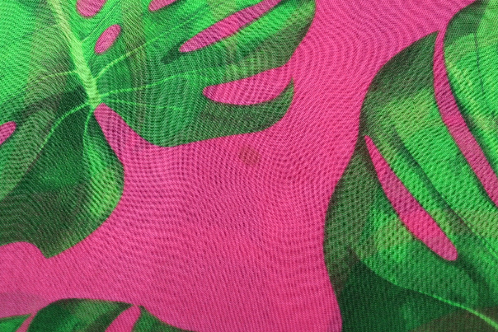 ANTONY MORATO Women Scarf OS Casual Pink Tropical Leaf Print Cover Up Wrap Beach