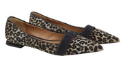 EMPORIO ARMANI X3D238 Women Flats EU37 Animal Suede Trim Pointed Toe RRP$299