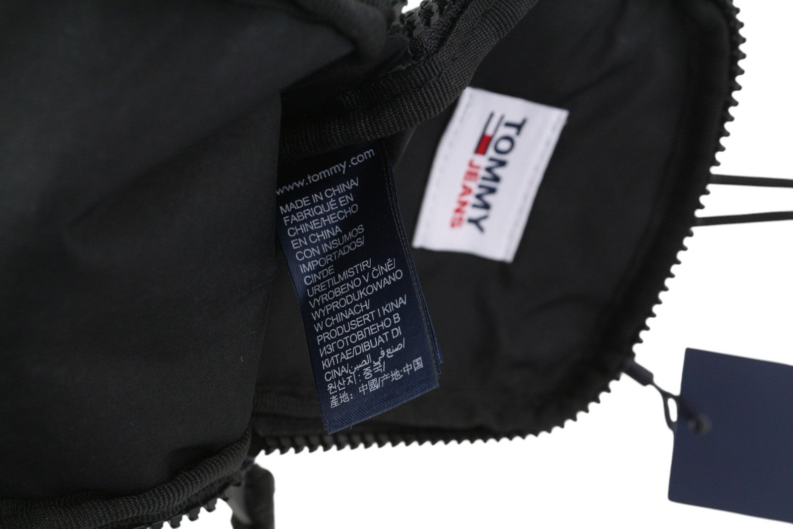 TOMMY HILFIGER Modern Tech Phone Pouch Men Bag OS Black Zipper Drawstring Unisex