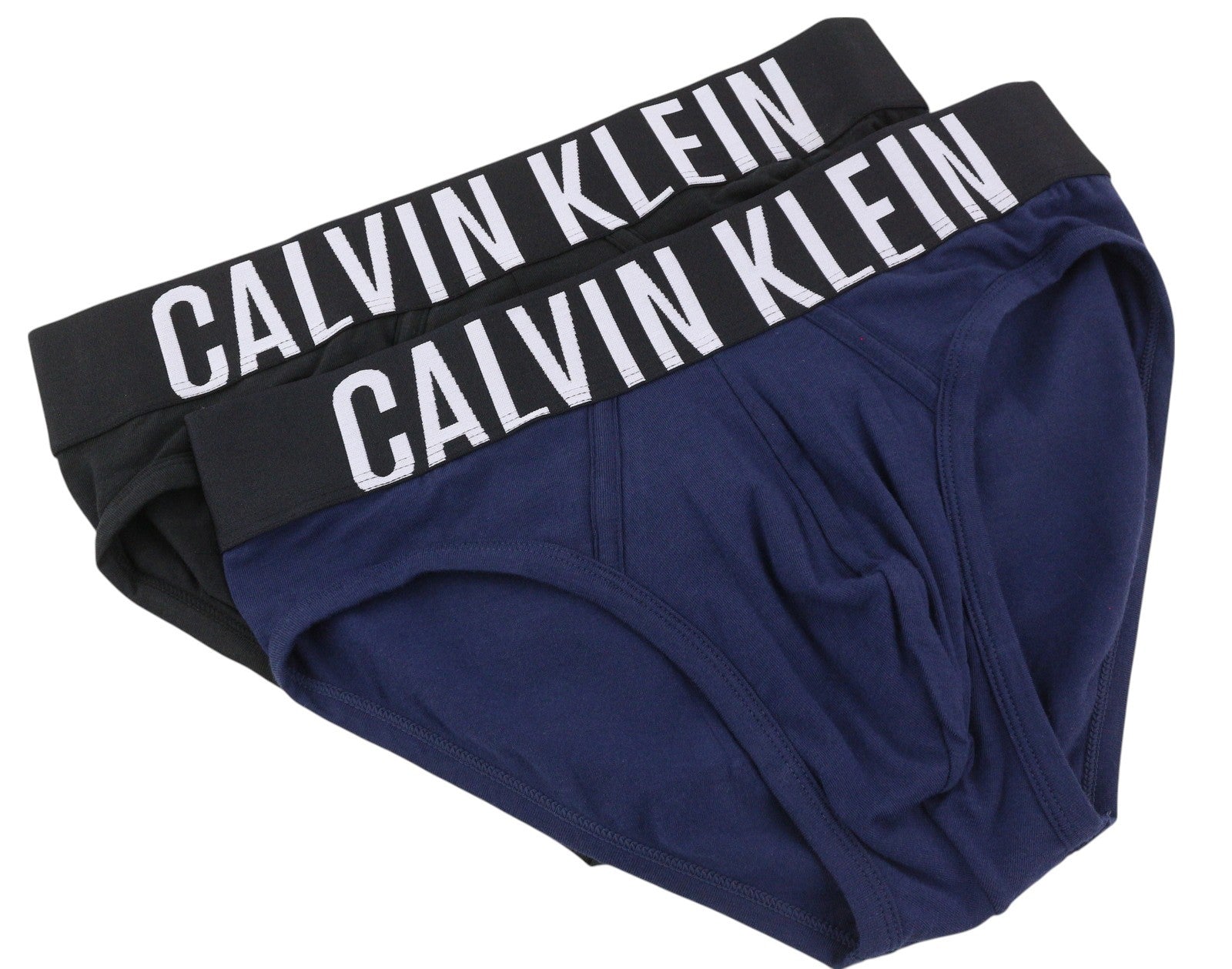 CALVIN KLEIN Men Underwear S Blue Hip Brief Body-Defining Cotton Stretch 2 Pack