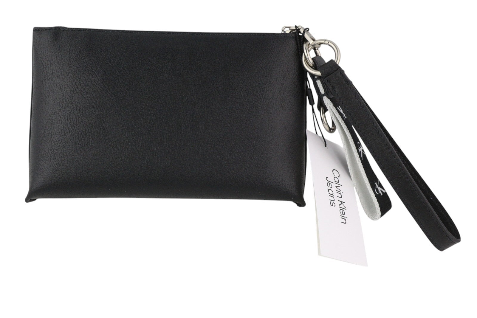 CALVIN KLEIN Make-Up + D-Ring Keyfob Women's Bag OS Black Coated Unisex RRP€89