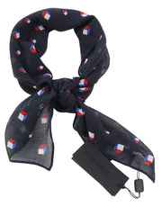 ANTONY MORATO Women Scarf OS Black Cotton Pattern Wrap Casual Logo Unisex