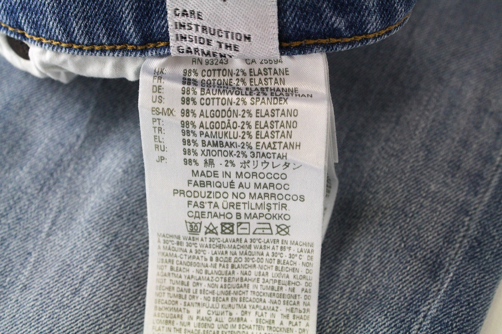 DIESEL D-Vider 081AL Men's W28/L30 Carrot Fit Blue Stretch Cotton Button-Fly