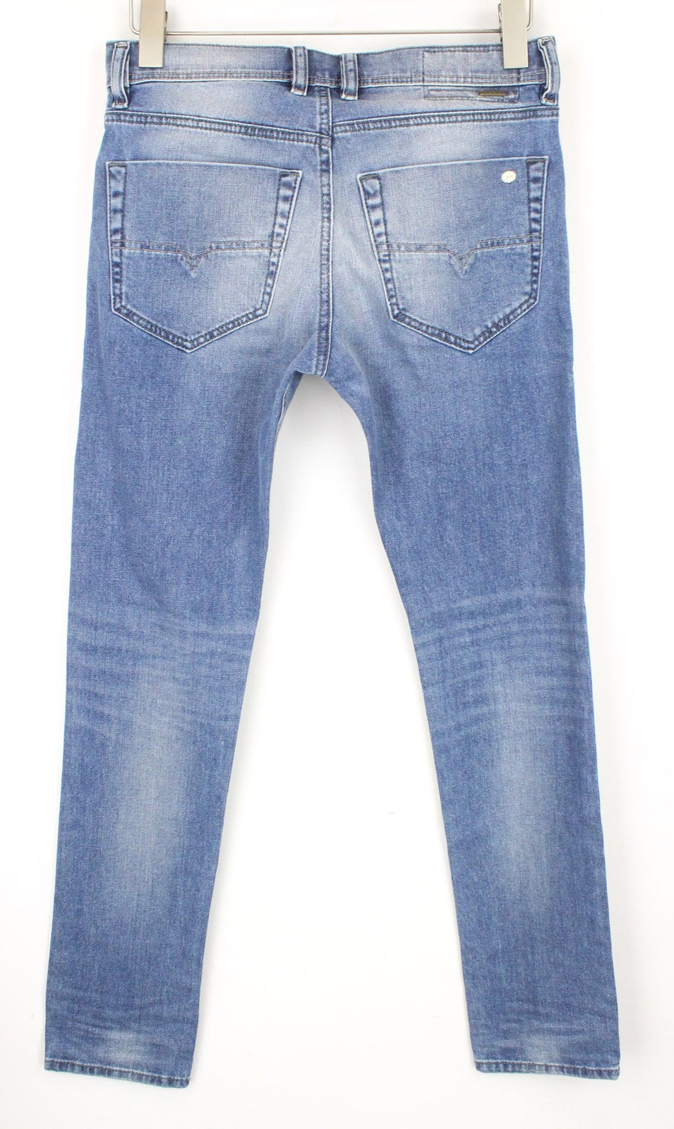 DIESEL Tepphar 0842H Men's W27/L32 Blue Cotton Button-Fly Slim Carrot Fit