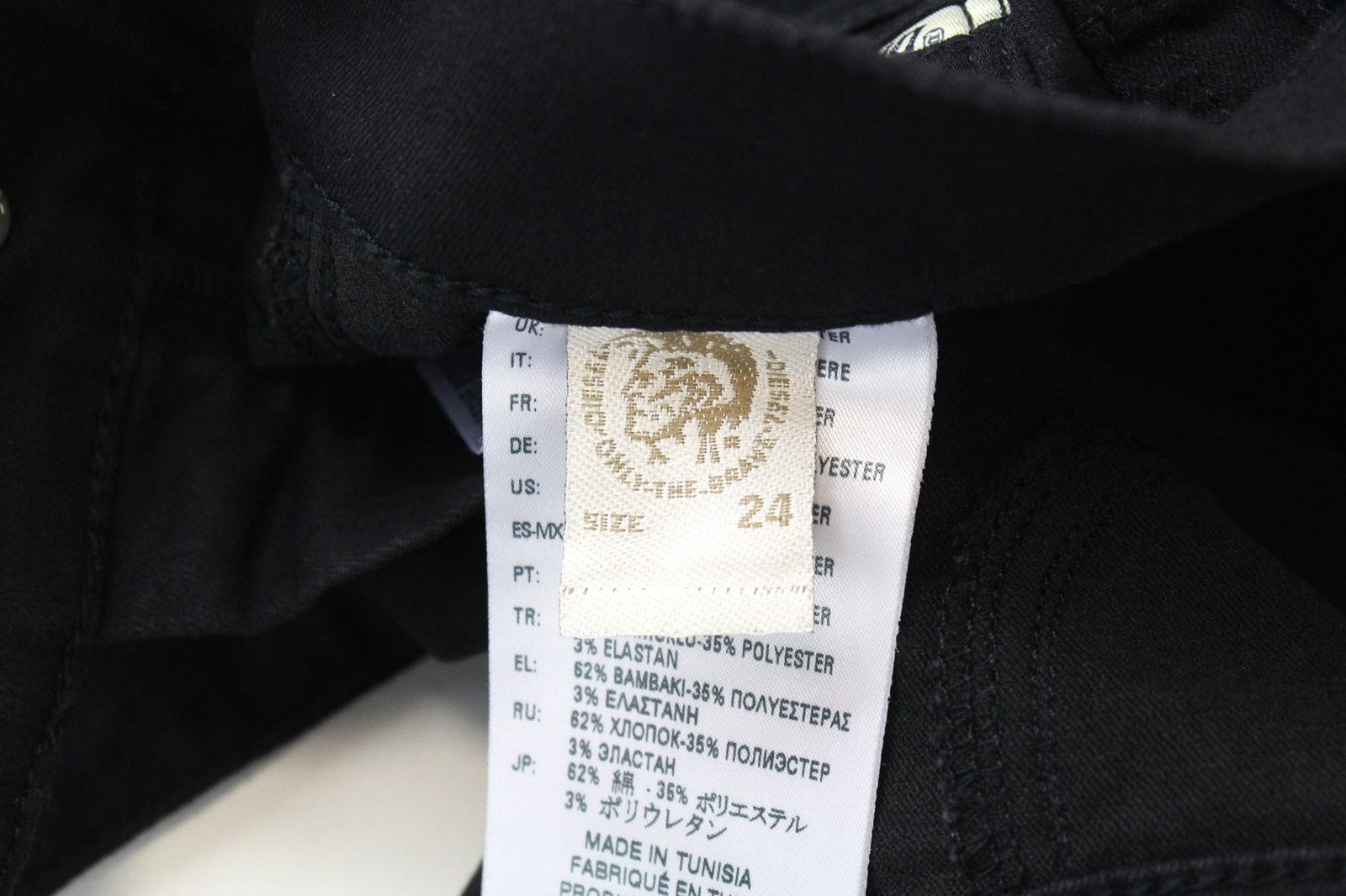 DIESEL Livier R608A Women's W24 Jegging Slim Black Stretch Low Waist Fit