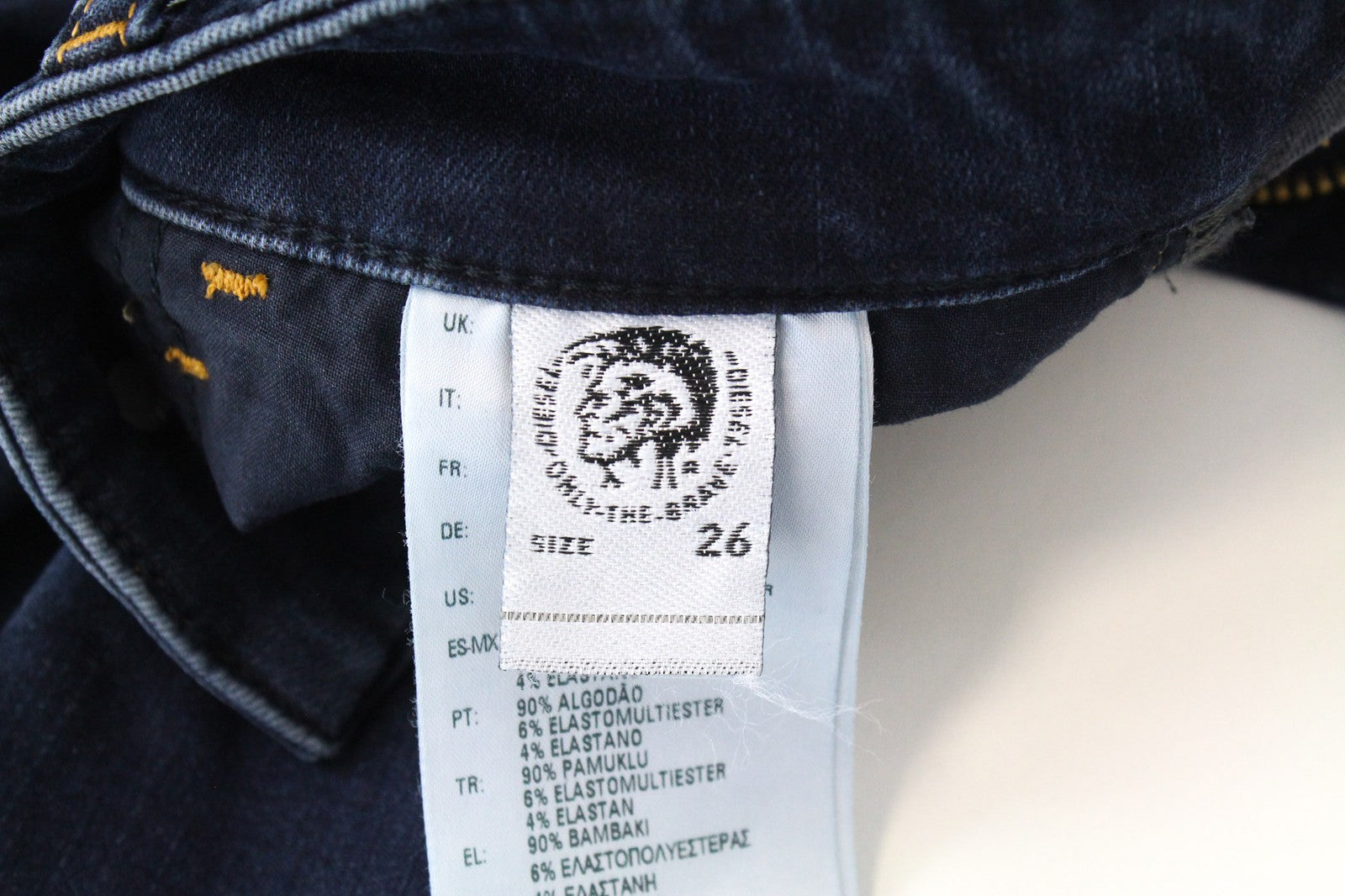 DIESEL Slandy-Zip 083AM Women's W26/L30 Skinny Blue Zipped Fit Stretch Jeans