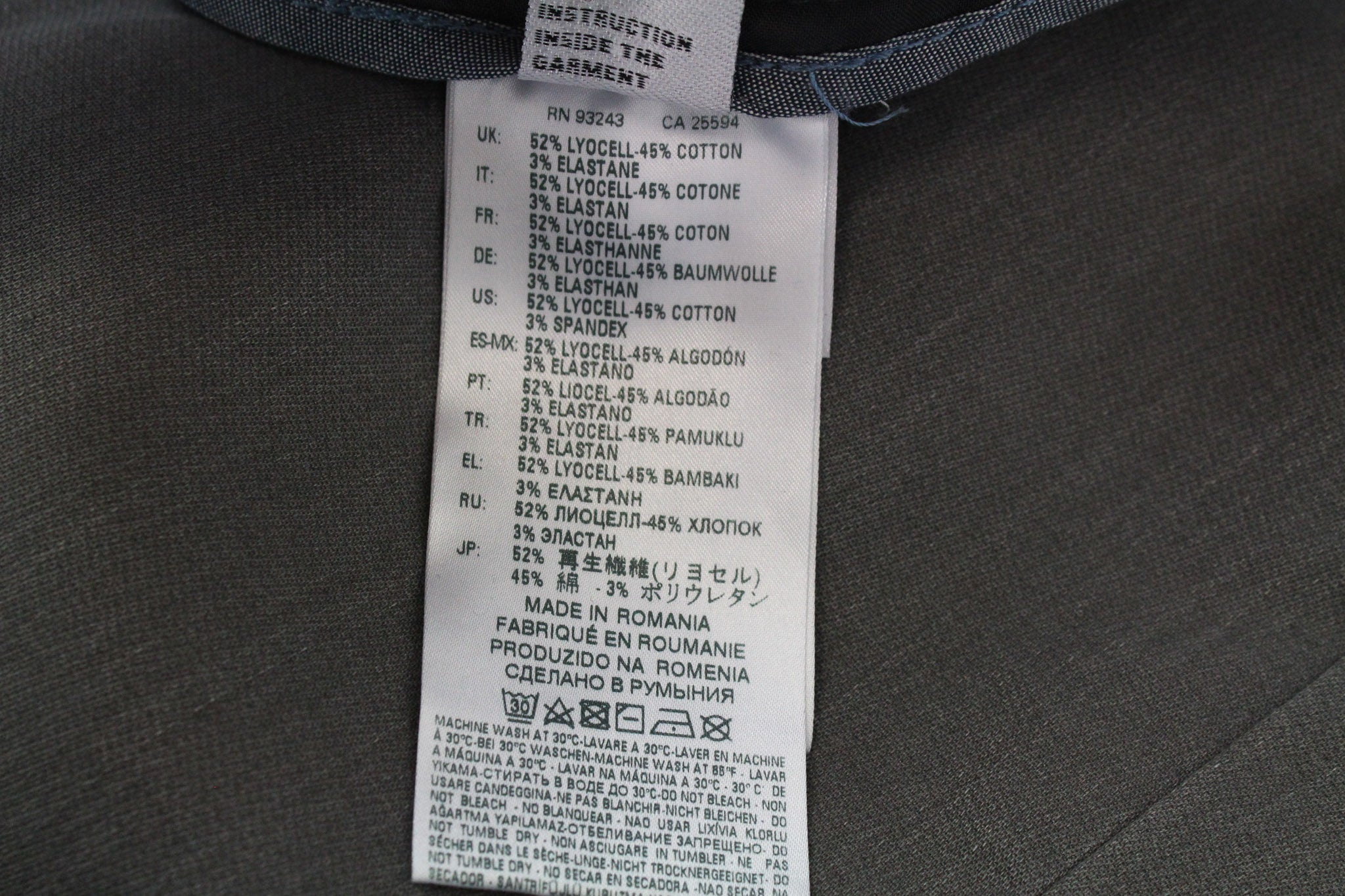 DIESEL Chino-M-NE 0685E Men's W26 Grey Sweat Jogg Cotton Stretch Slim Jeans