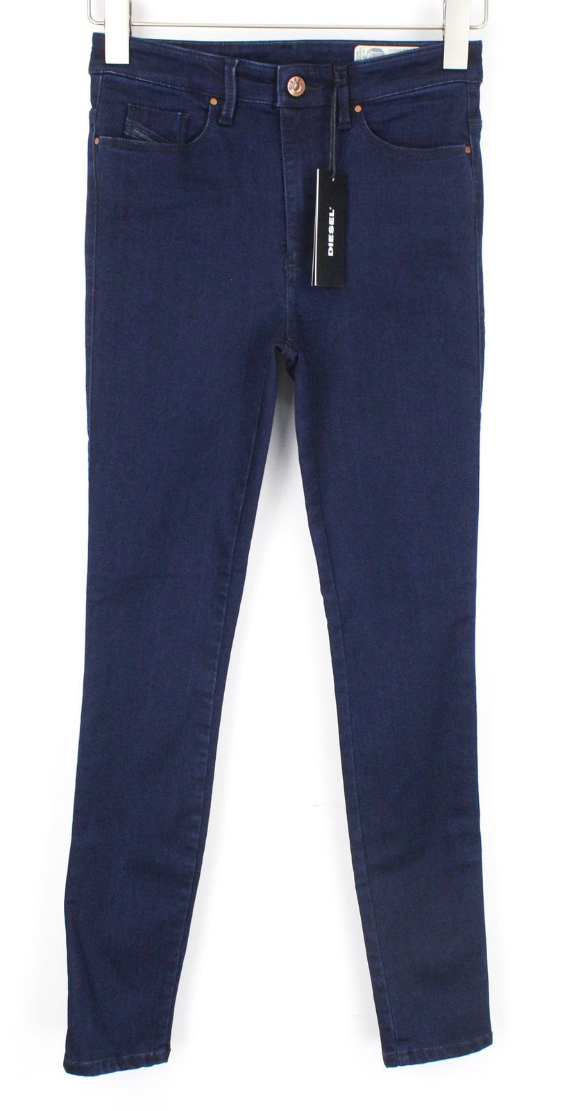 DIESEL Skinzee 0858D Women's W27/L30 Blue High Waist Super Slim Skinny Jeans