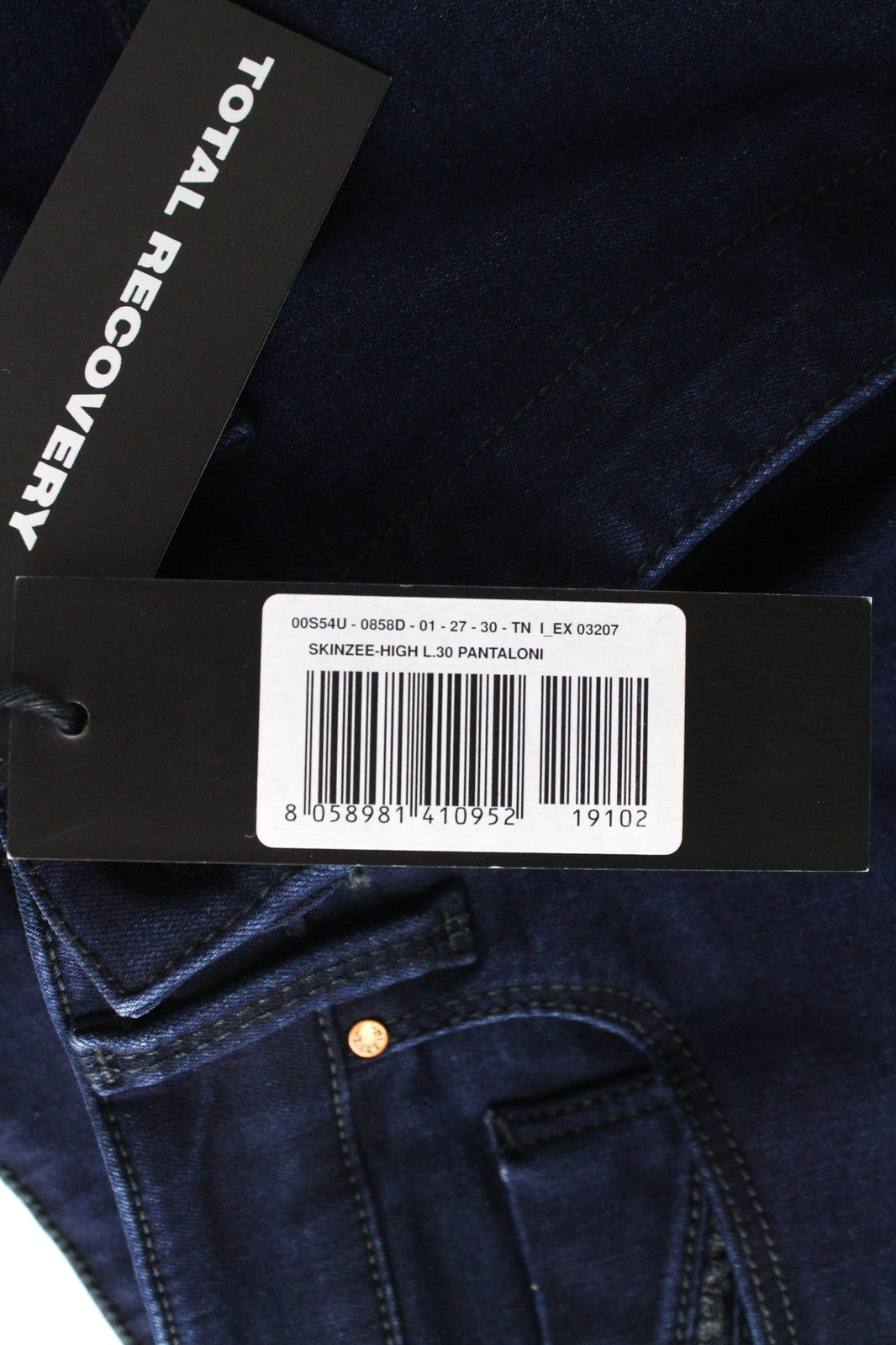 DIESEL Skinzee 0858D Women's W27/L30 Blue High Waist Super Slim Skinny Jeans