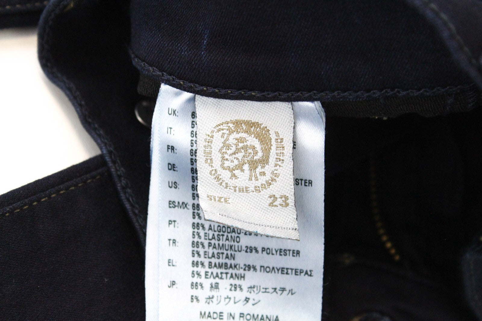 DIESEL Livier 0881B Women's W23 Jegging Super Slim Blue Low Waist Stretch