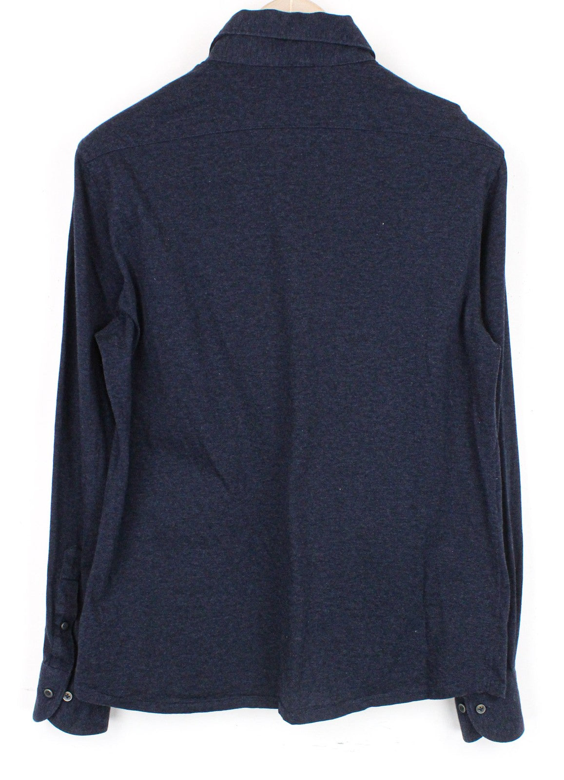 SUITSUPPLY Men's Shirt 39/15.5/40/15.75 Navy Polo Egyptian Cotton Extra Slim