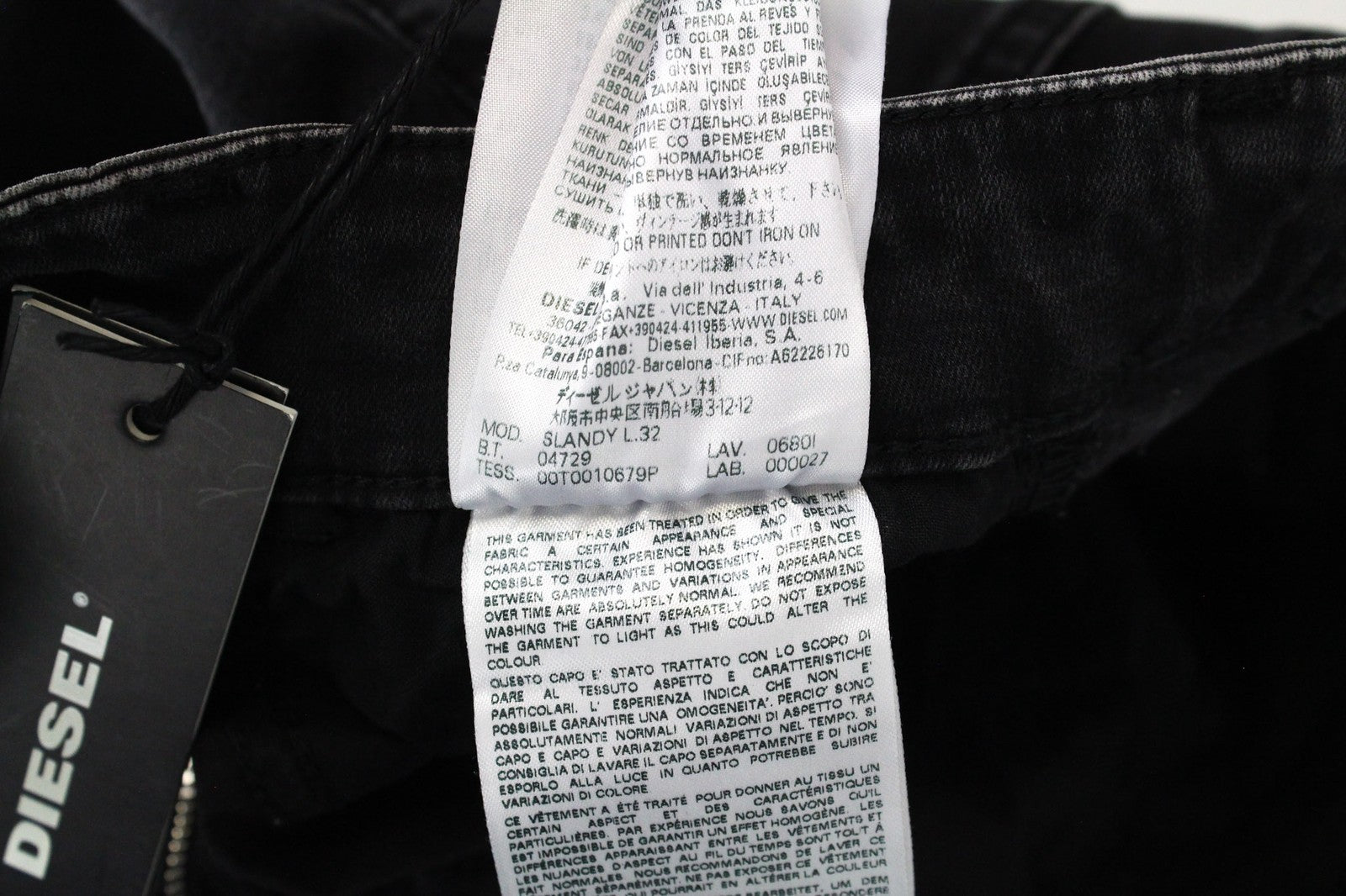 DIESEL Slandy 0680I Women's W24/L32 Grey Skinny Super Slim Stretch Fit Jeans