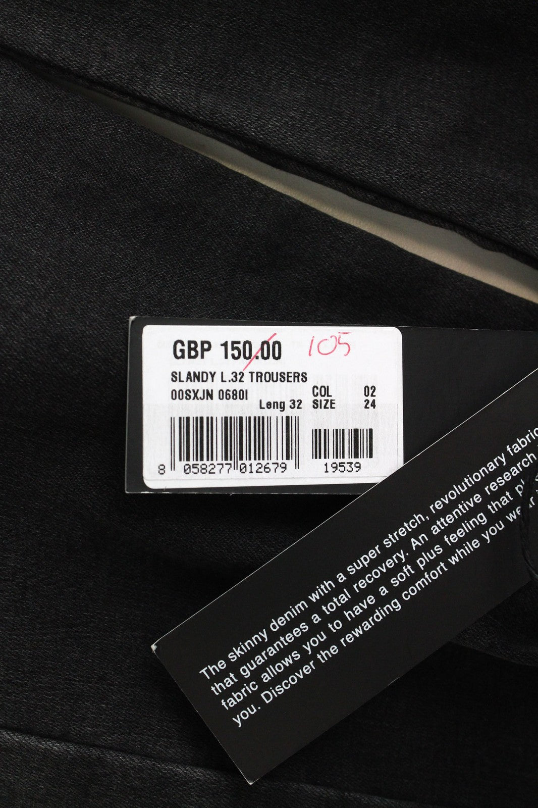 DIESEL Slandy 0680I Women's W24/L32 Grey Skinny Super Slim Stretch Fit Jeans