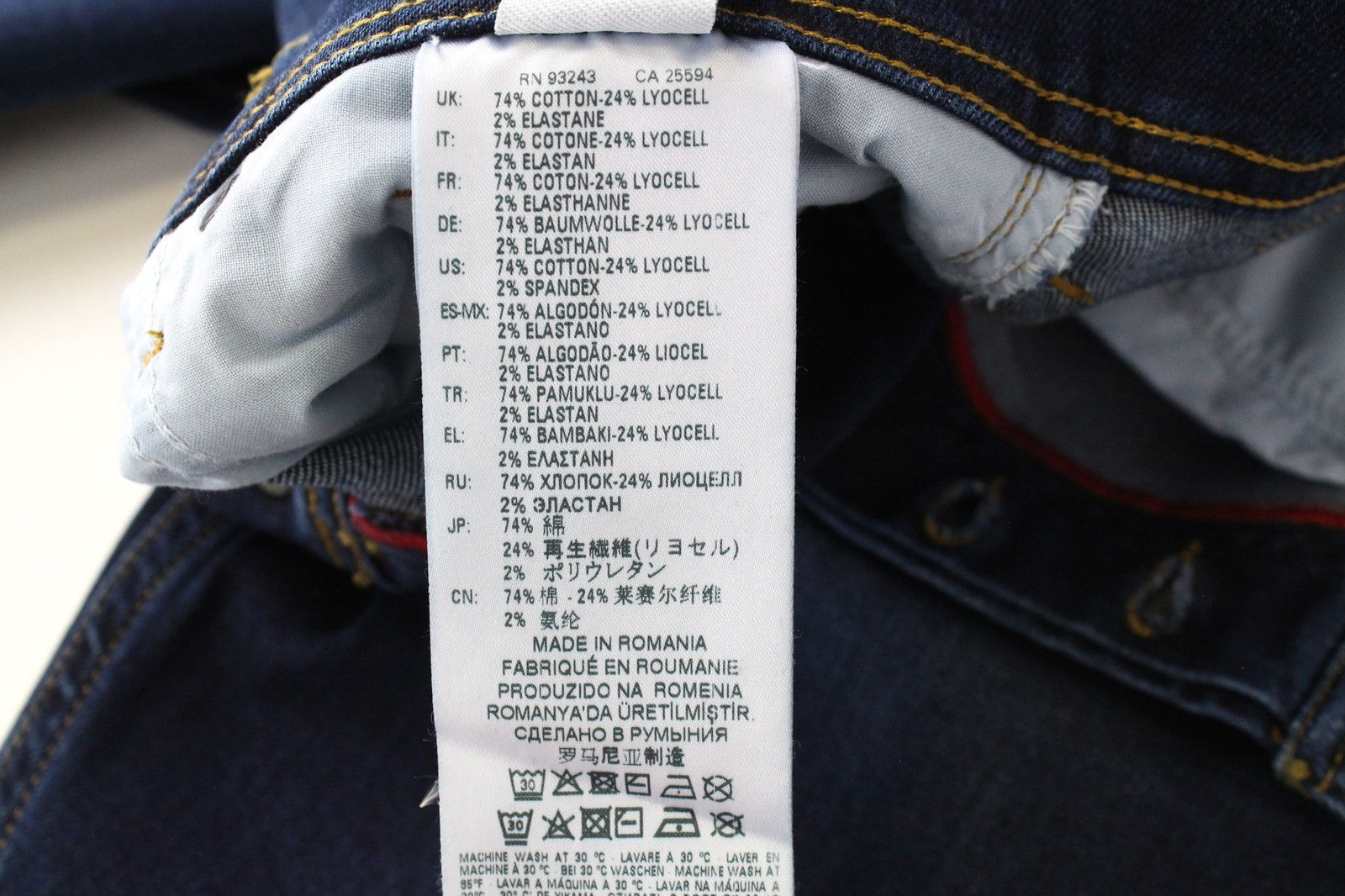 DIESEL Tepphar-X 083AT Men's W26/L32 Slim Carrot High Waist Blue Stretch Jeans