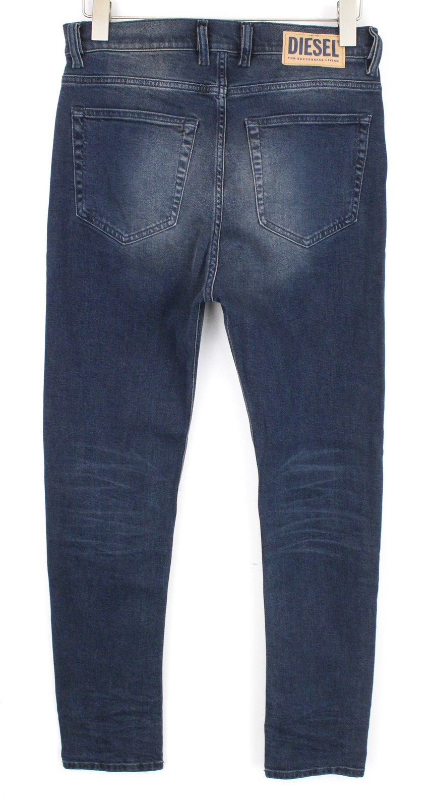 DIESEL D-Vider 084AU Men's W27/L32 Dark Blue Carrot Fit Stretch Button Jeans