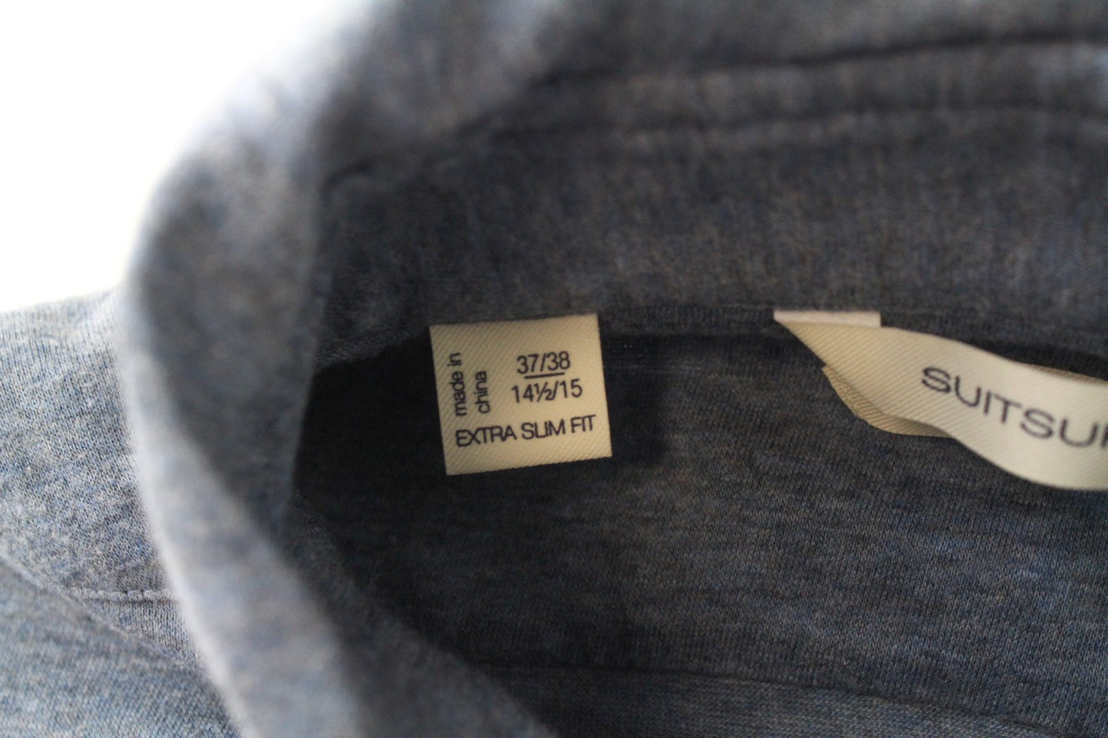 SUITSUPPLY Men's 37/38/14.5/15 Blue Polo Cotton Casual Extra Slim Fit T-Shirt