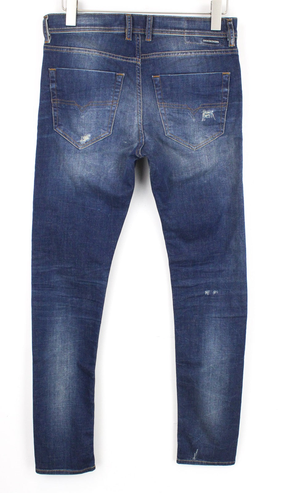 DIESEL Tepphar 084TX Men's W29/L32 Ripped Slim Carrot Cotton Stretch Blue