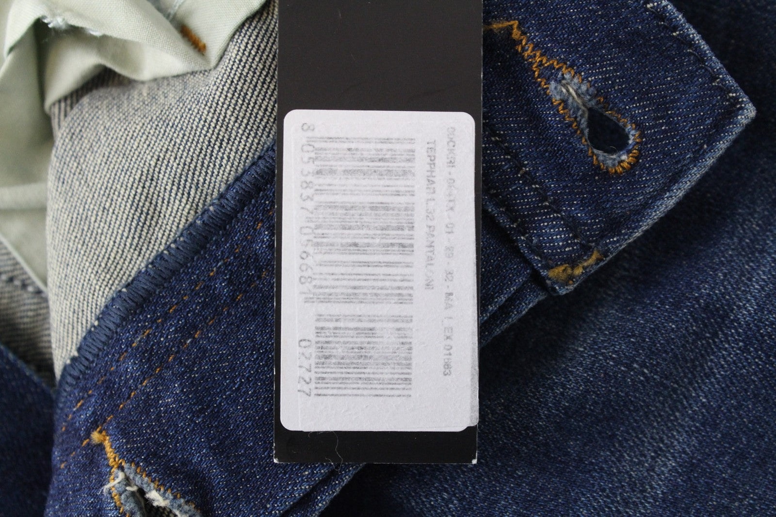 DIESEL Tepphar 084TX Men's W29/L32 Ripped Slim Carrot Cotton Stretch Blue